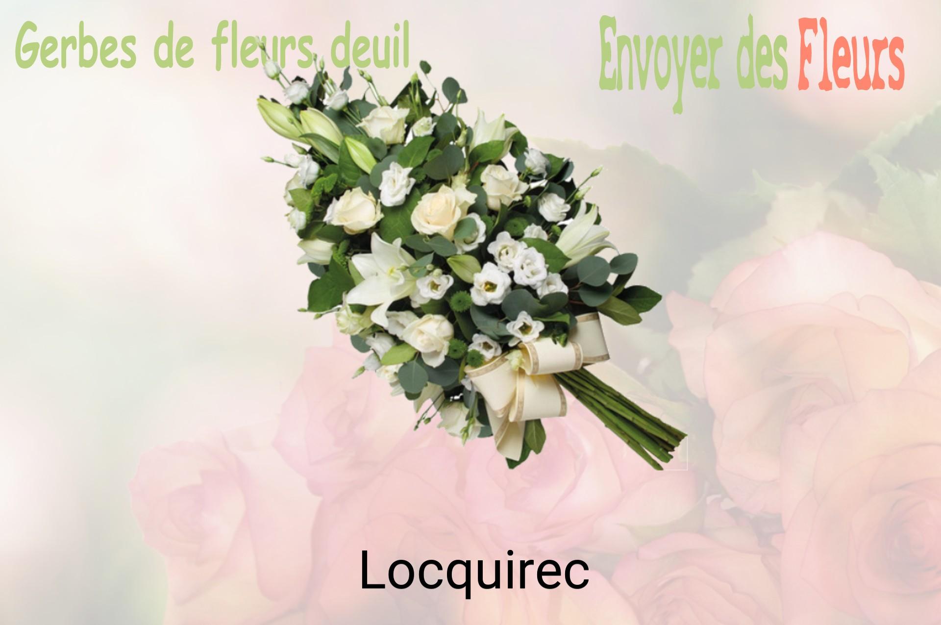 Gerbe de fleurs de deuil livrée à Locquirec